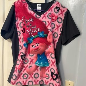 DreamWorks troll scrub top. Size Medium. Excellent condition.